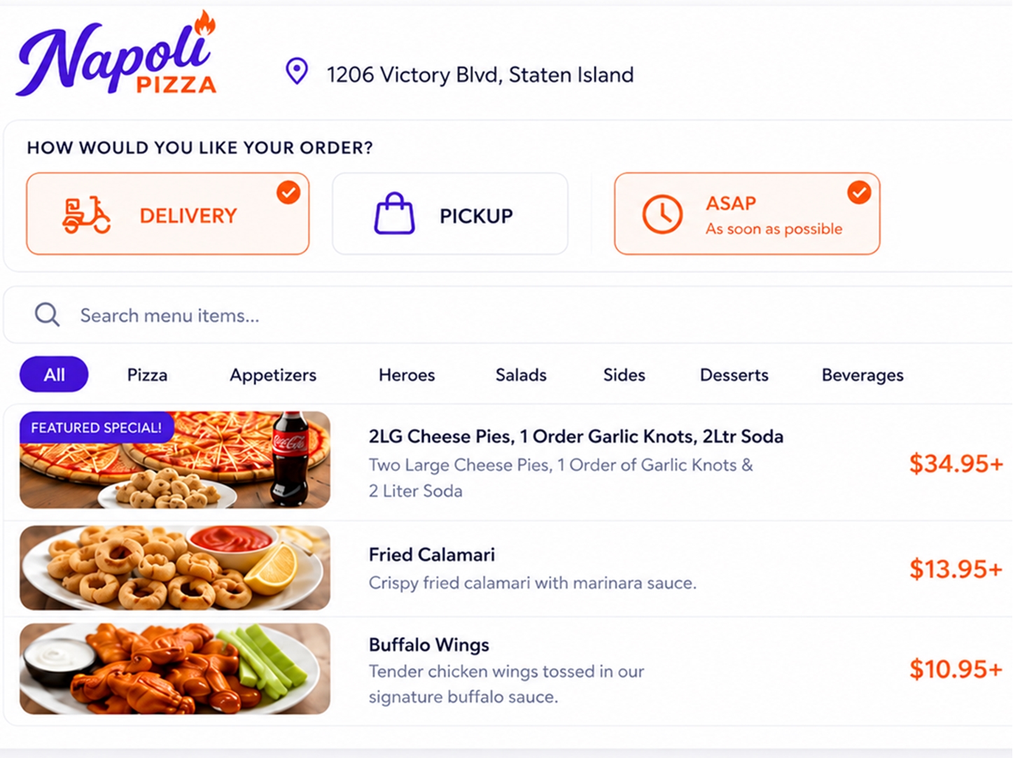 Online Ordering